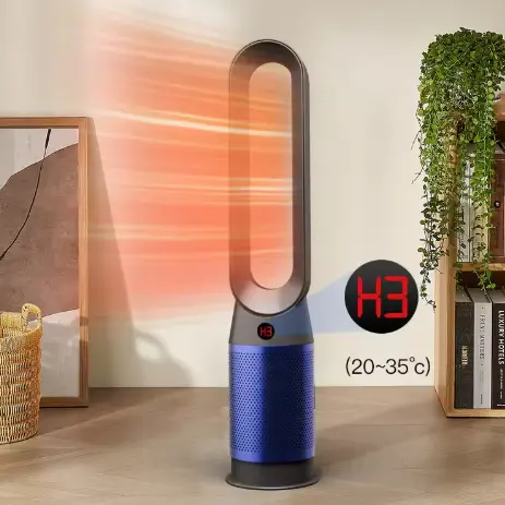 Ventilatore da pavimento senza pale con purificatore d'aria e riscaldamento di raffreddamento