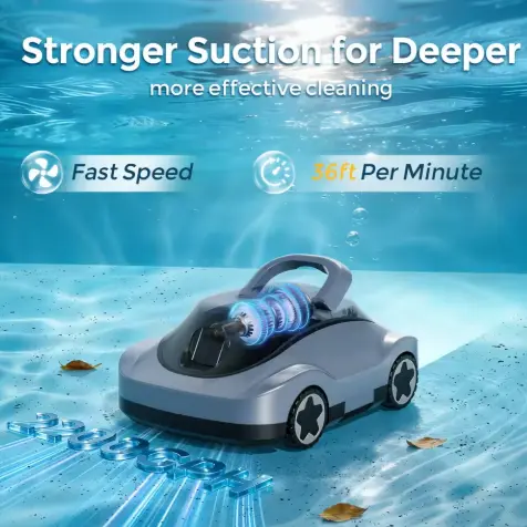 Robot pulitore per piscine senza fili con potente aspirazione
