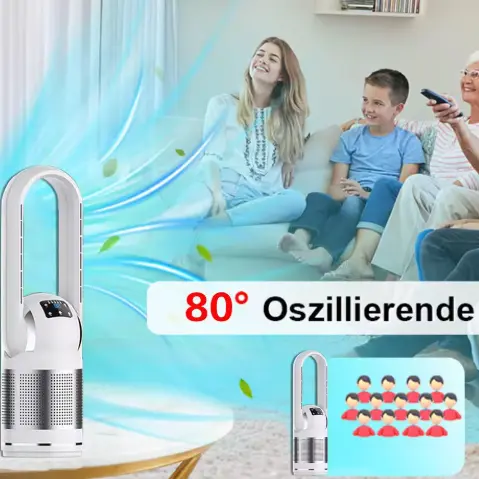 Purificatore d'aria multifunzionale con filtro HEPA Smart Home con riscaldatore senza lama e ventola di raffreddamento